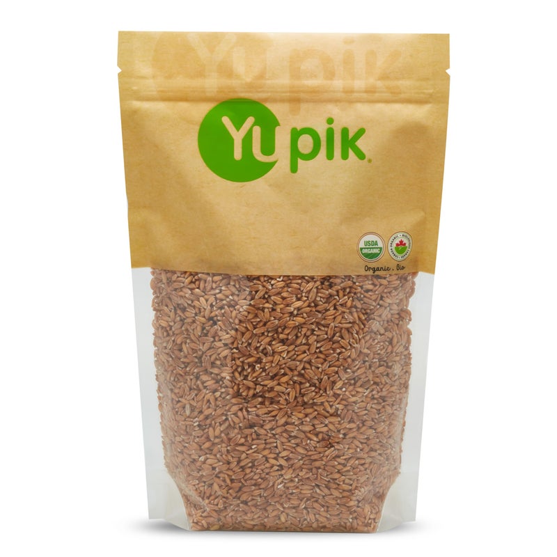 Yupik Organic Spelt Kernels, 2.2 lb (35.2 oz), Non-GMO, Kosher, Vegan, Raw Hulled Grains, Unsalted, Source of Fiber, Ideal for Baking & Cooking